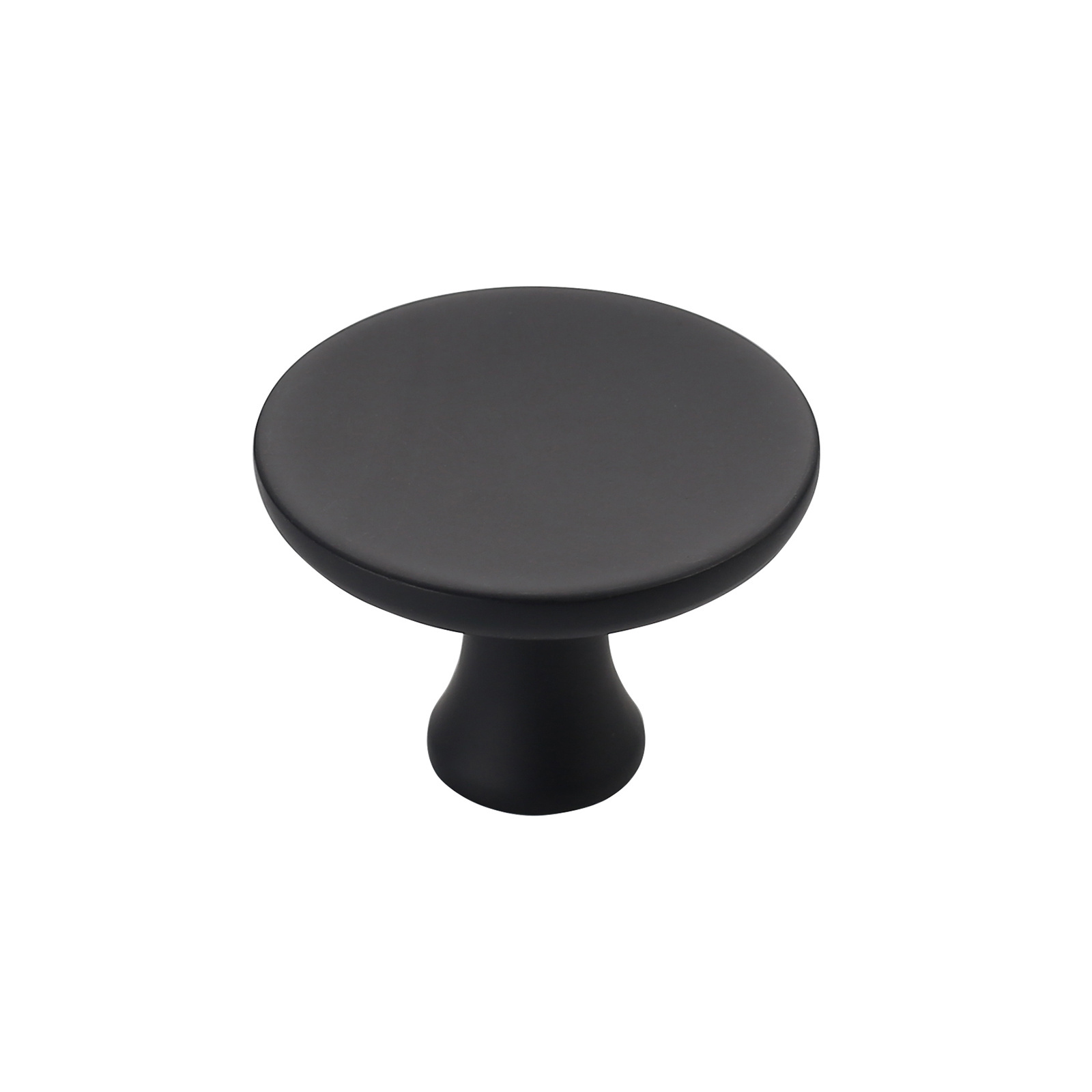 Chinese Factory Round Flat Drawer Knobs Black Furniture Hardware Pull Handle Mushroom Shape Kitchen Cabinet Knobs 1473