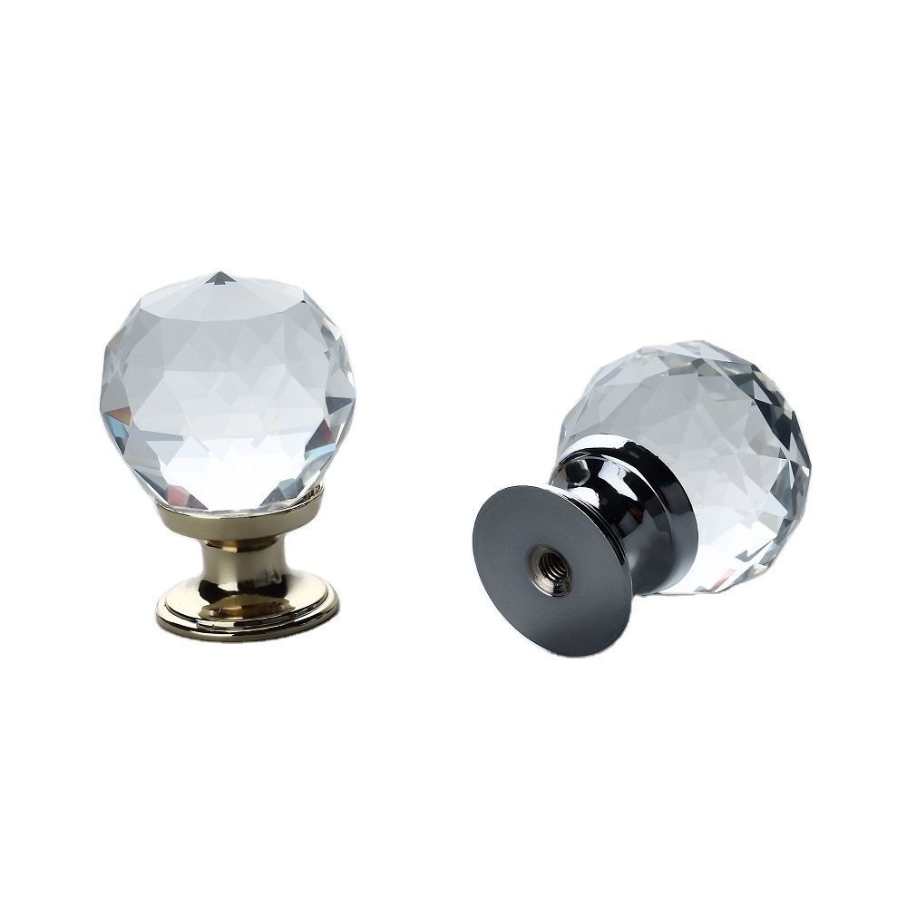 North America market collection furniture hardware accessories decorative zinc crystal furniture knob