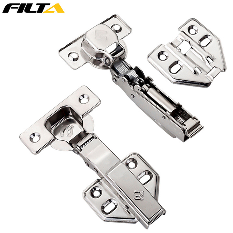 Filta 35MM cup furniture hardware fixed clip on 304 stainless steel cabinet hinge