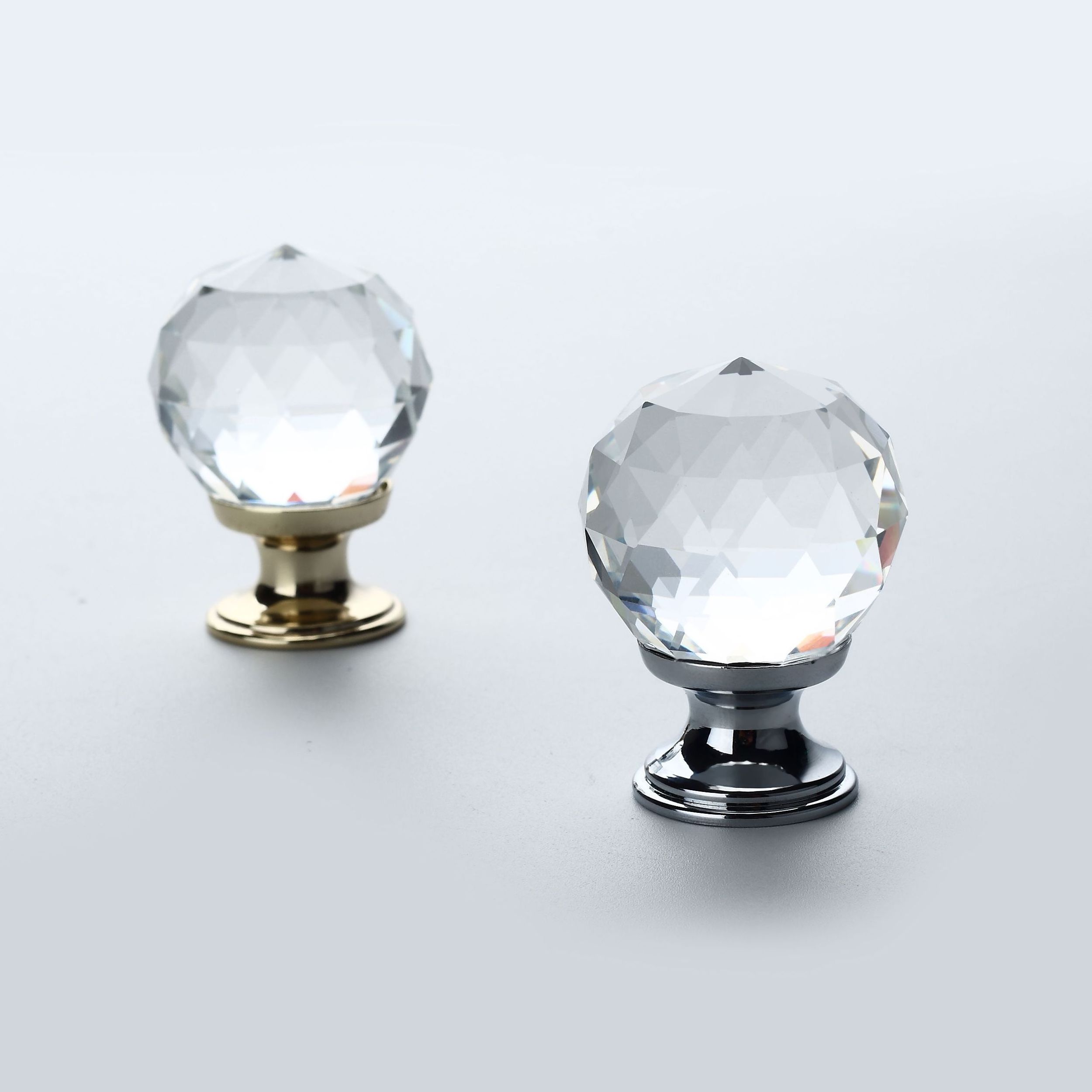 North America market collection furniture hardware accessories decorative zinc crystal furniture knob