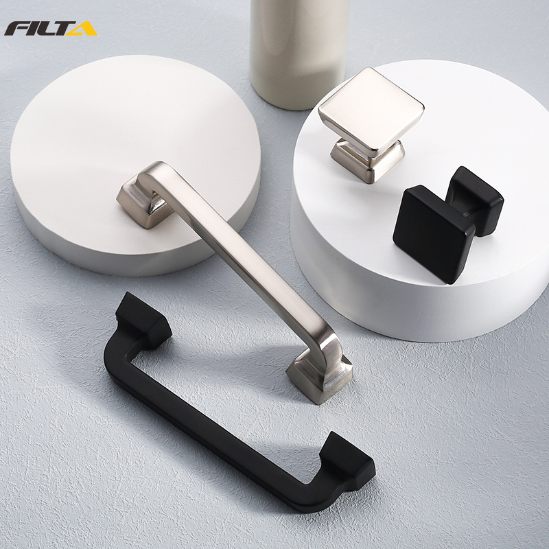 High Quality Black Cabinet Drawer Pull Handles Modern Flat Kitchen Furniture Wardrobe Door Cabinet Handles 2016