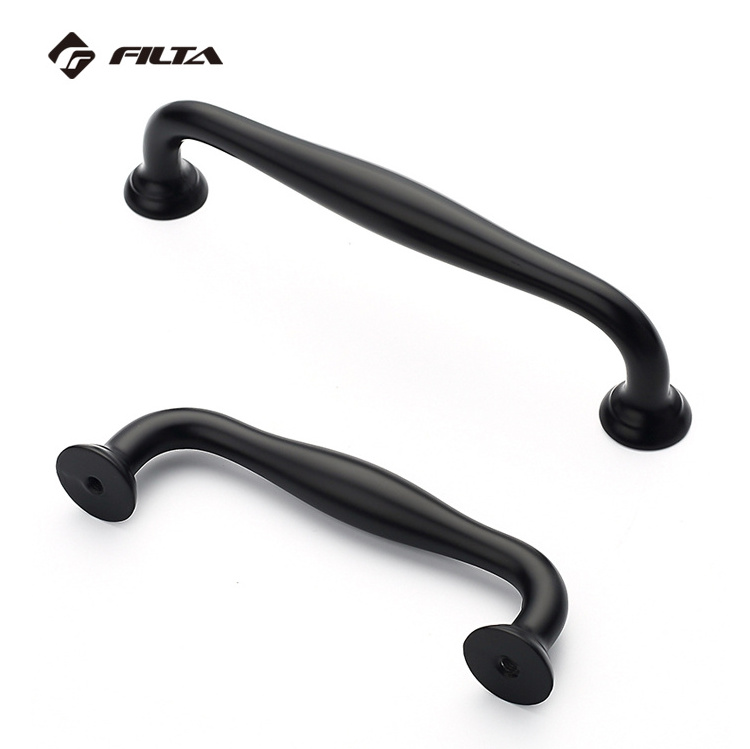 wholesale zinc alloy cabinet handles american black handle and knobs