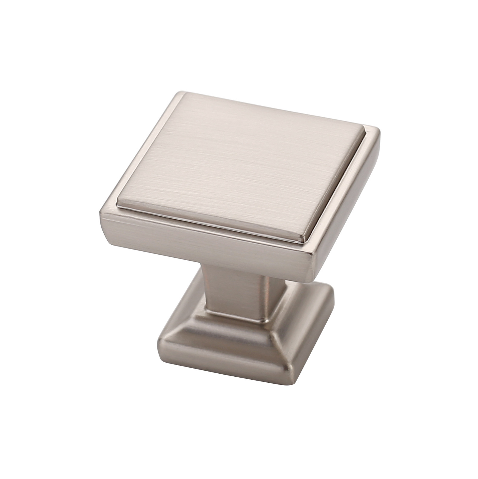 Zinc Alloy Square Cabinet Drawer Knob and Handles Brushed Satin Nickel Furniture Hardware T Bar Pull 3946