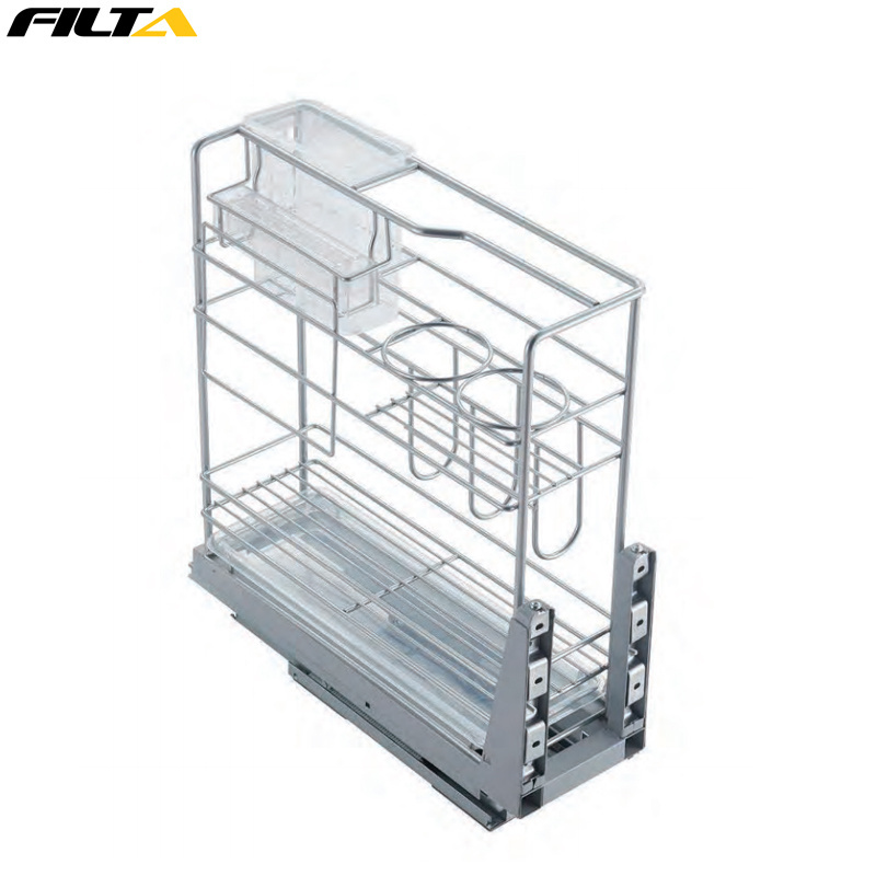 Filta Stackable Cabinet Organizer kitchen Sliding Pull Out Multifunction Wire Drawer Basket