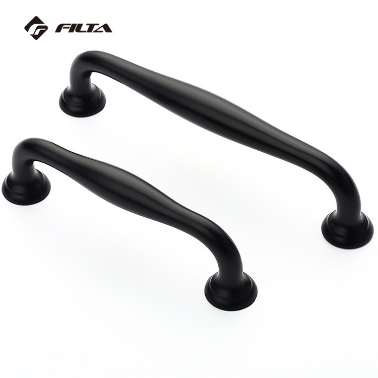 wholesale zinc alloy cabinet handles american black handle and knobs