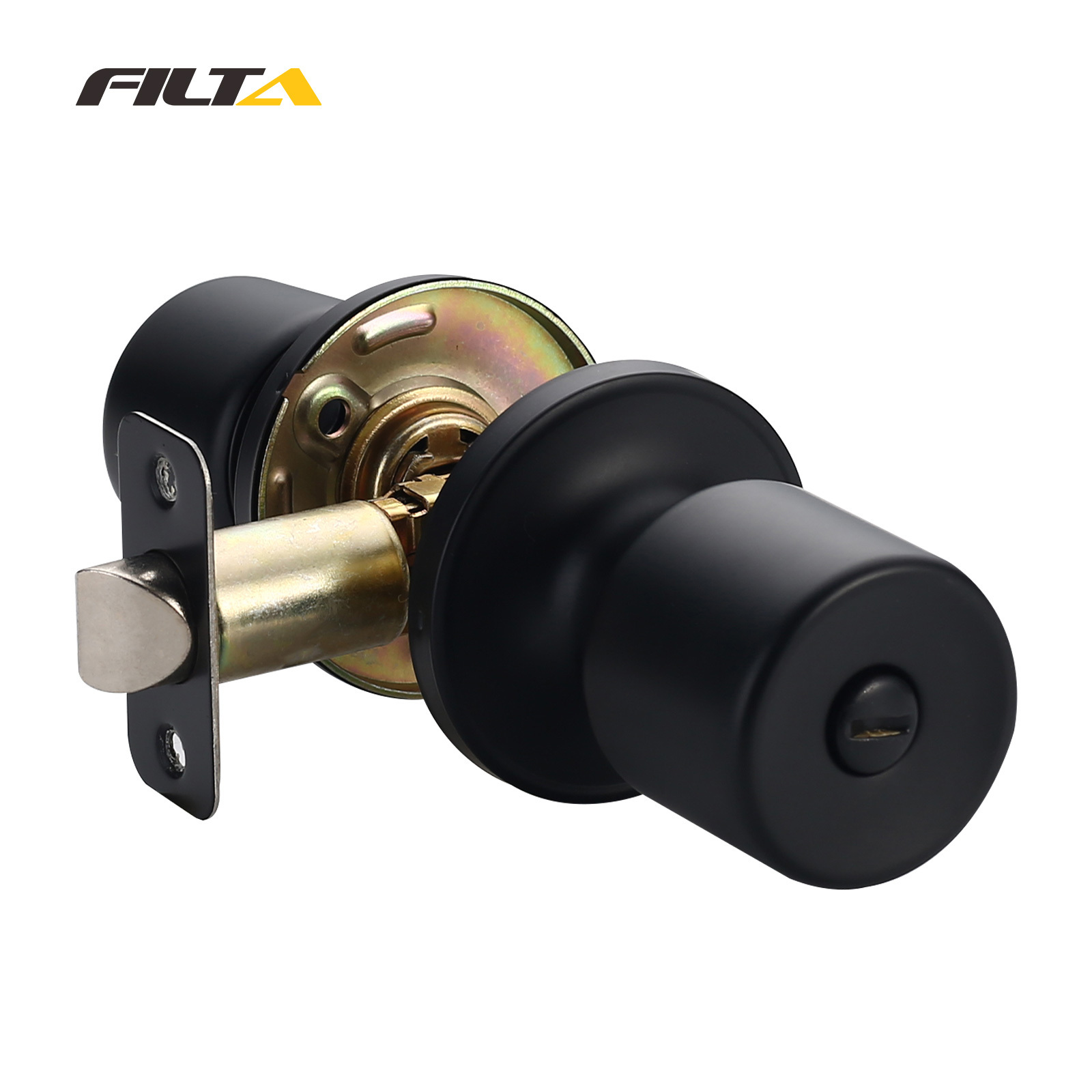 Filta Stainless Steel Ball Door Knob Lock Set Cylindrical Round Bathroom Door Handle Cylinder Lock With Factory Price