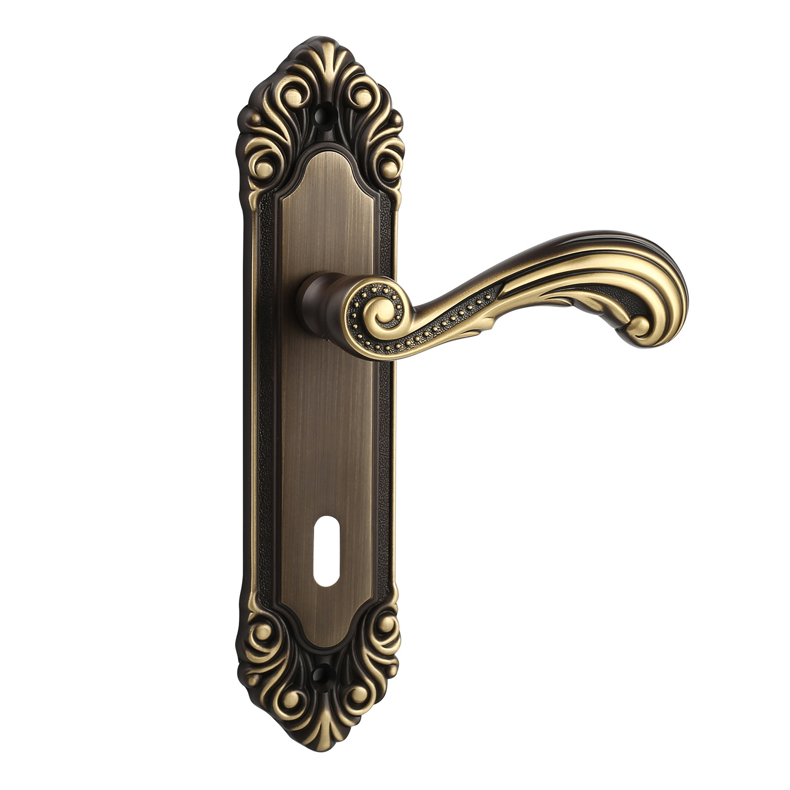 Filta Classic Design Brass Door Handle Back Plate Euro Profile Cylinder Plate Door Handle Escutcheon