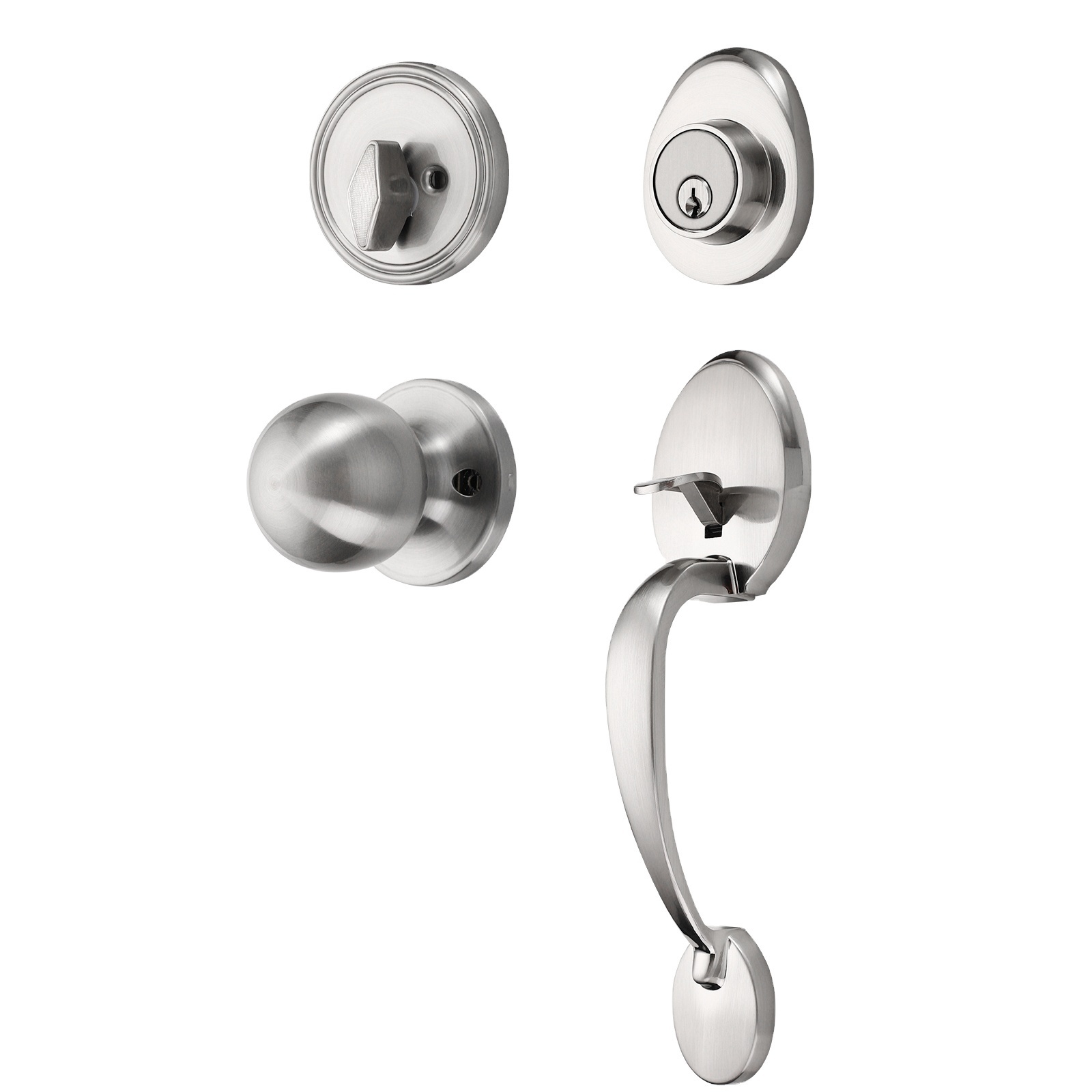 Filta Modern Front Door Handle And Deadbolt Set Entrance Door Handle Lock Set For Wholesale