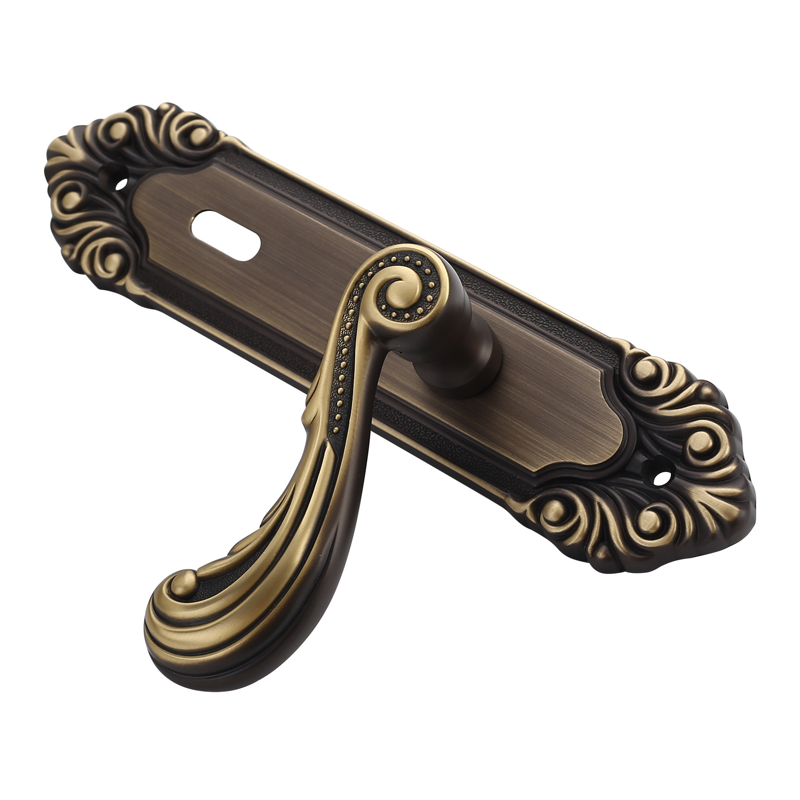 Filta Classic Design Brass Door Handle Back Plate Euro Profile Cylinder Plate Door Handle Escutcheon