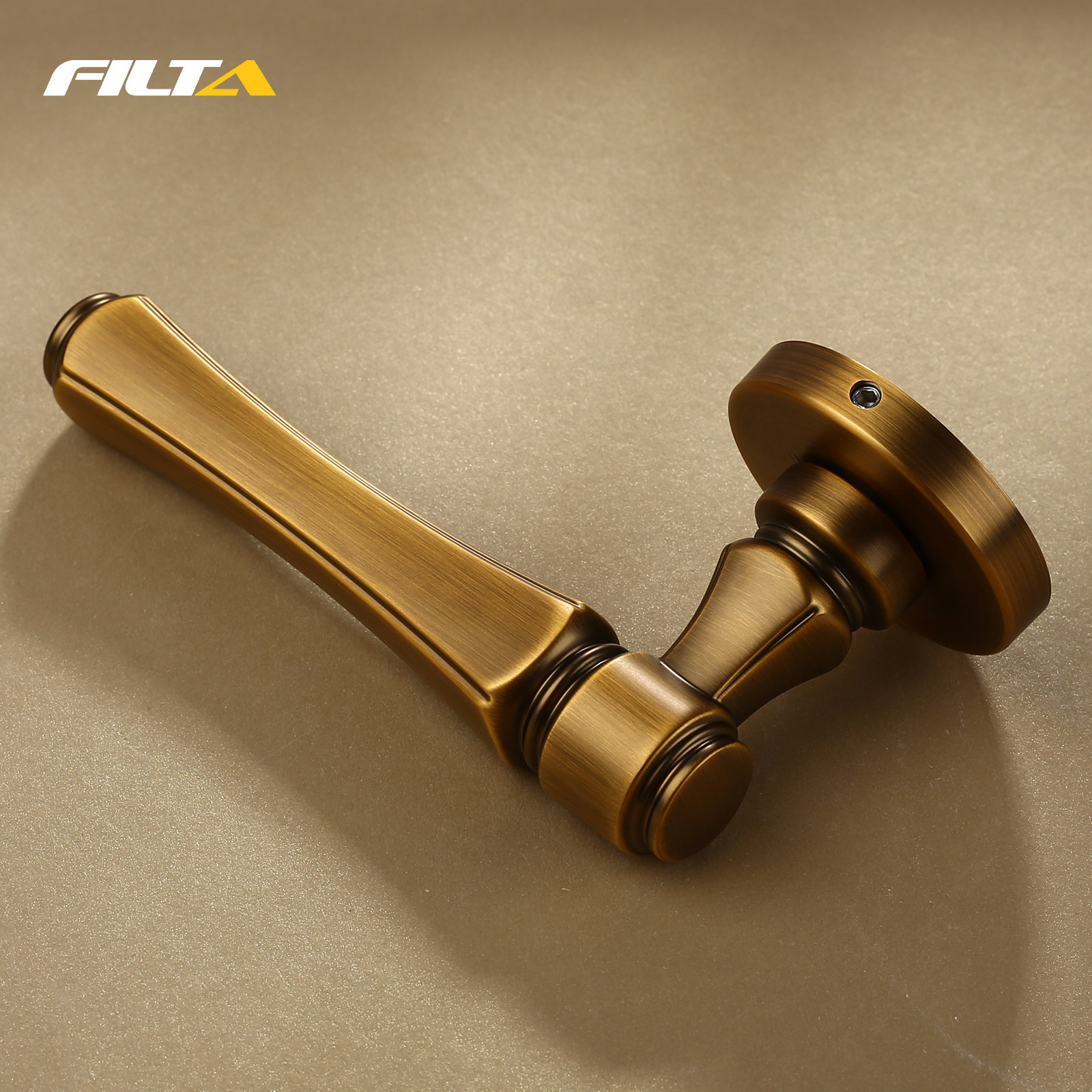 Oil Rubbed Bronze Door Handle with Euro Profile Cylinder Escutcheon