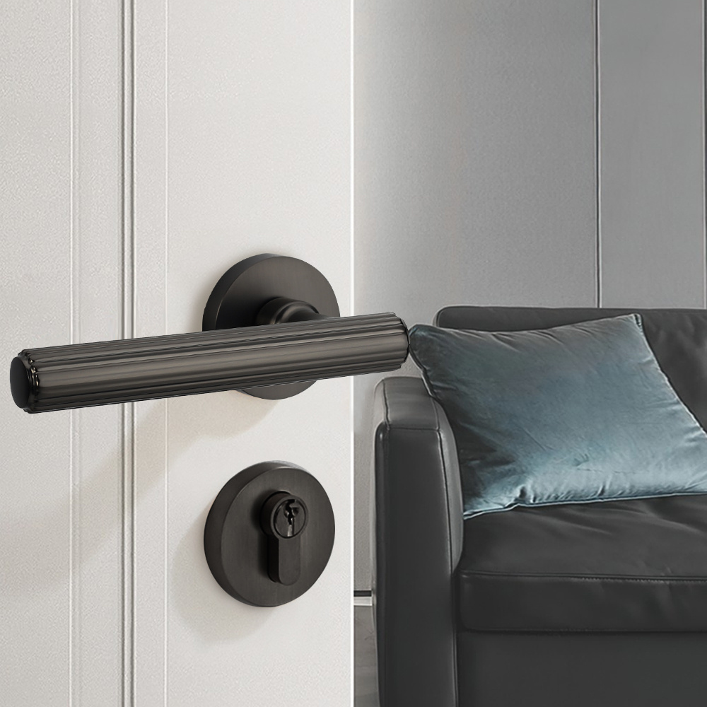 Filta Unique Design Matt Black Classical Zinc  Door Handle With Factory Price