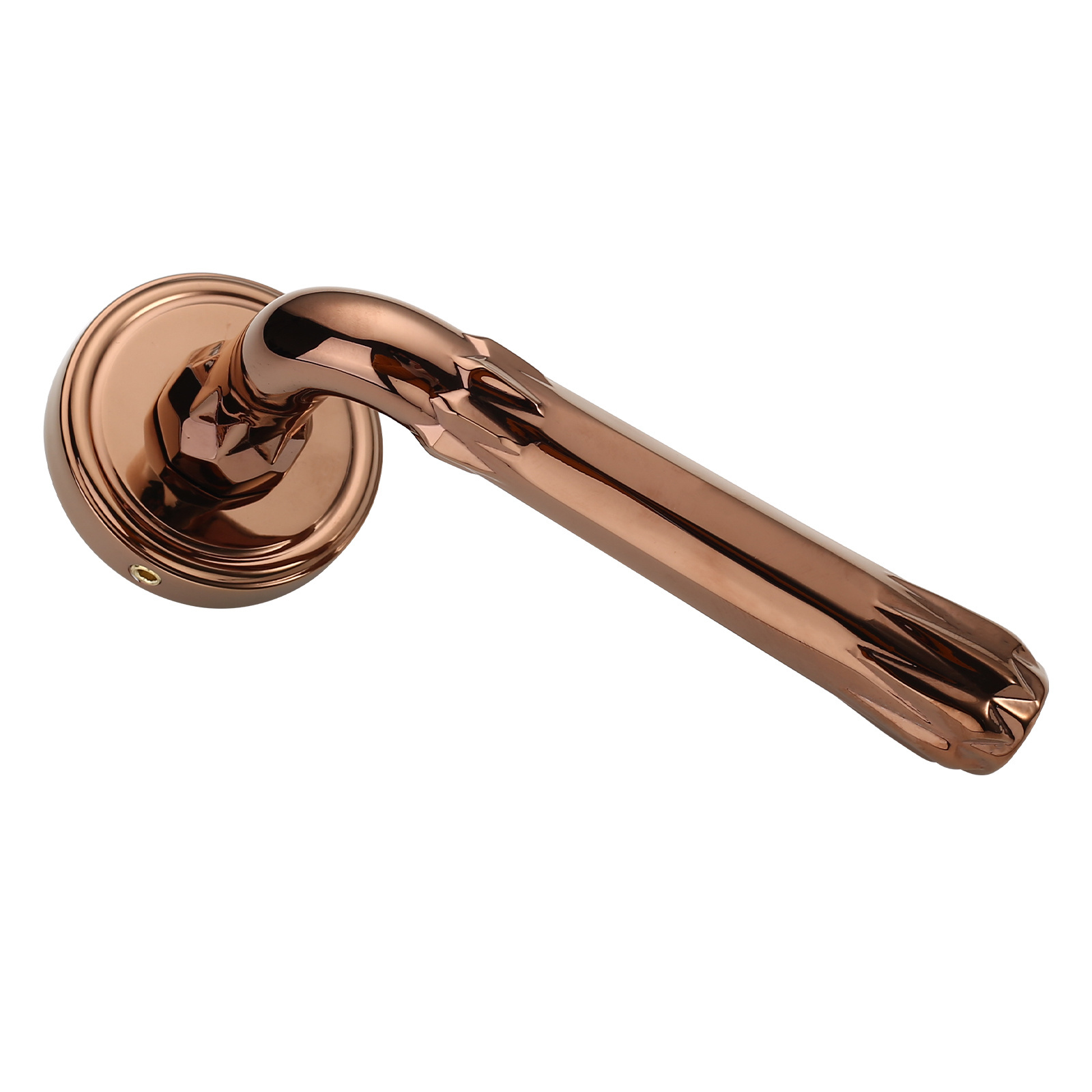 Filta Modern Luxury Decorative Brass Door Handle With Lock Set For Bedroom Living Room