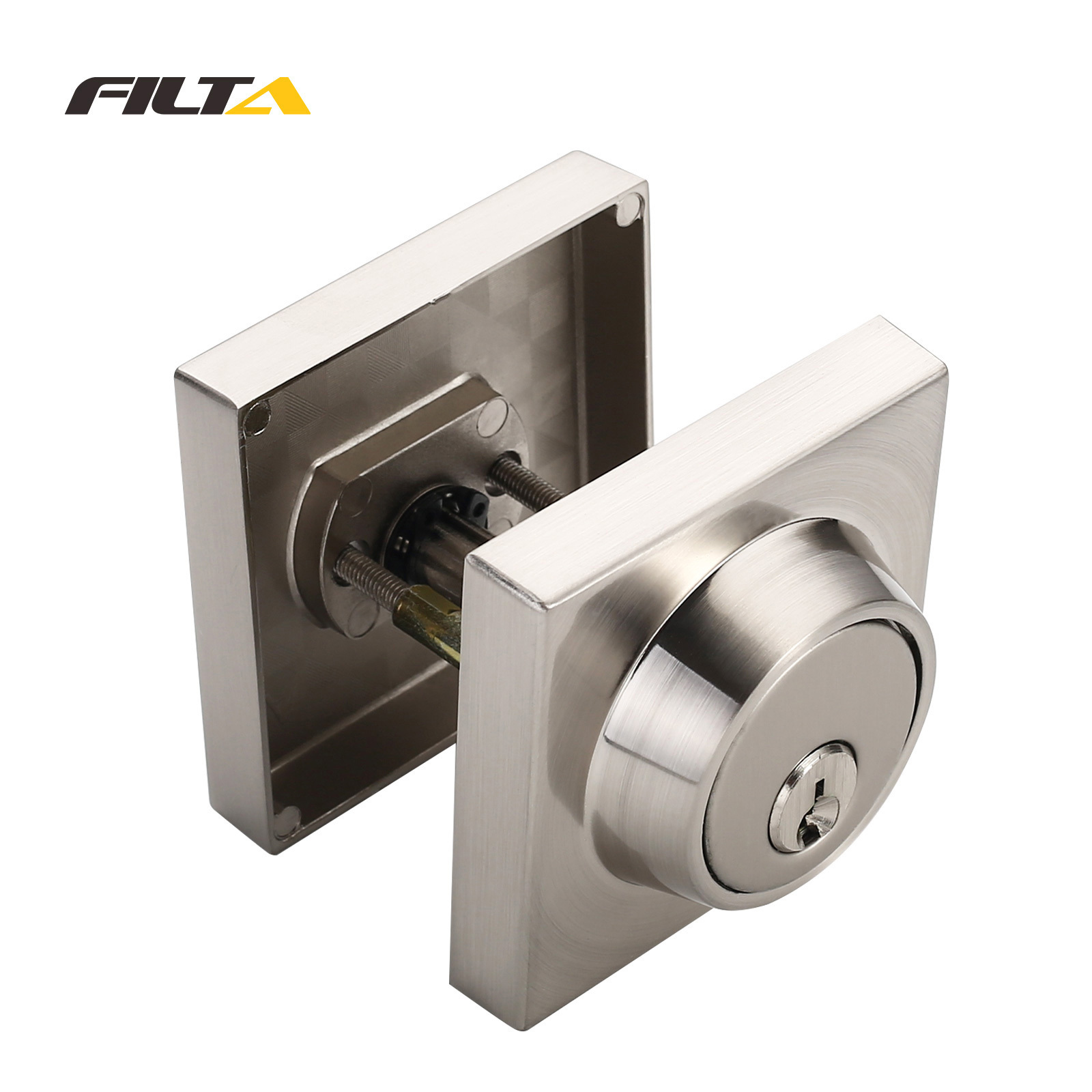 Filta High Quality Zinc Alloy American Standard Combo Entry Entrance Keyed Deadbolt Door Knob Lock Set For Privacy Door