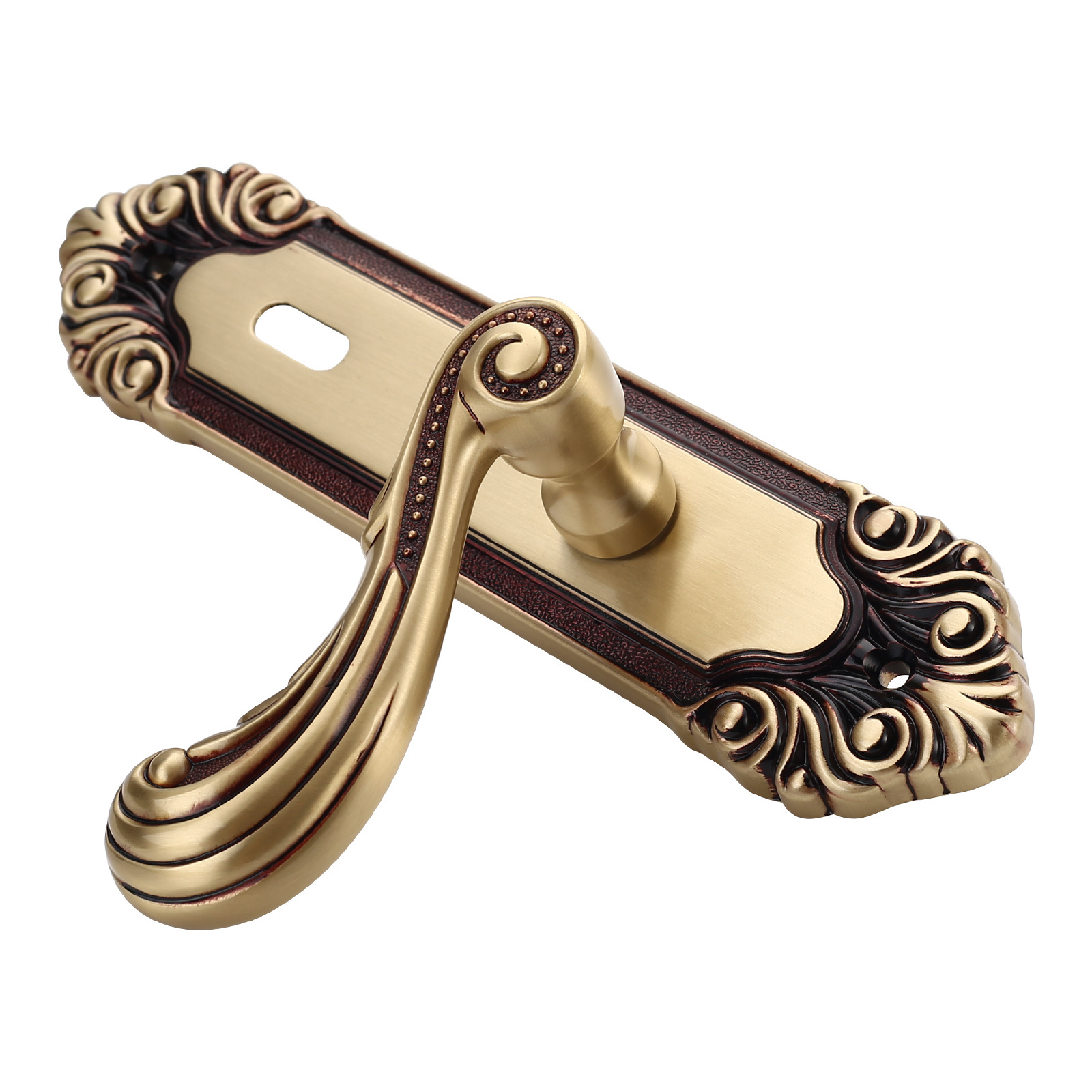 Filta Classic Design Brass Door Handle Back Plate Euro Profile Cylinder Plate Door Handle Escutcheon