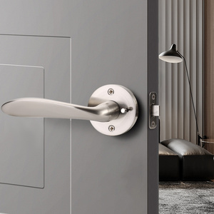 Modern  Chrome Interior Privacy Passage Bedroom Door Handle Locks with Heavy Duty Door Latch Lock