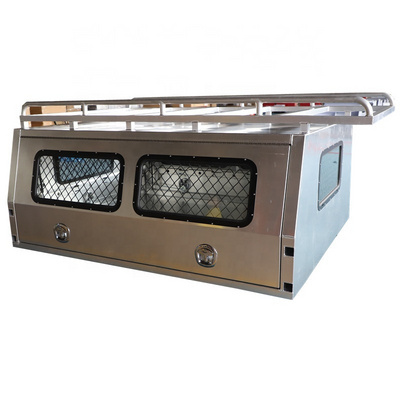 dual/single/extra cab aluminum ute tray and canopy with dog box and toolbox for pickup truck