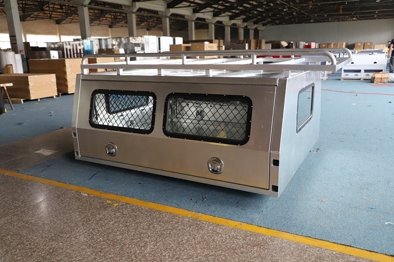 dual/single/extra cab aluminum ute tray and canopy with dog box and toolbox for pickup truck