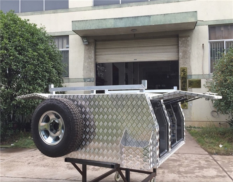 Waterproof Trailer Pickup Aluminum UTE Truck Tool Box Truck Canopy with three doors 1800X1800X860