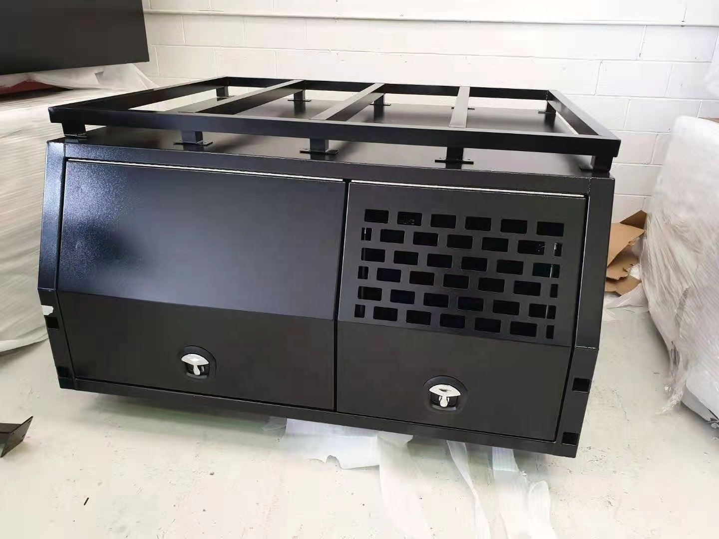 dual/single/extra cab aluminum ute tray and canopy with dog box and toolbox for pickup truck