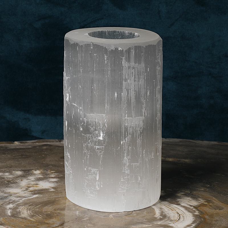 White selenite candle holder tealight holder For Weddings Home decoration