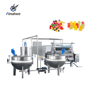 Finalwe High Speed raw chocolate fudge candy square cutter machine gummy cooling tunnel