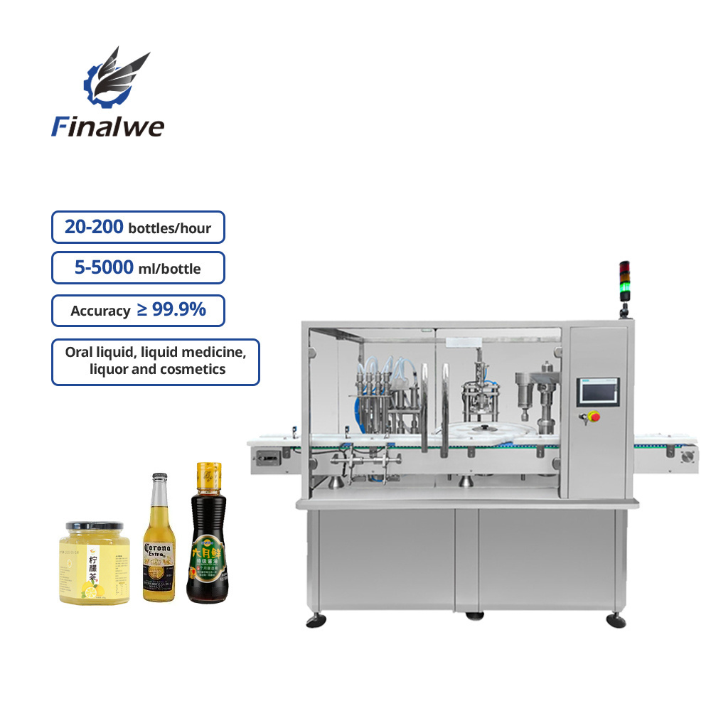 Finalwe Good Quality Gallon Filling Machine Liquid Semi Automatic Chubby Gorilla Bottle Oil