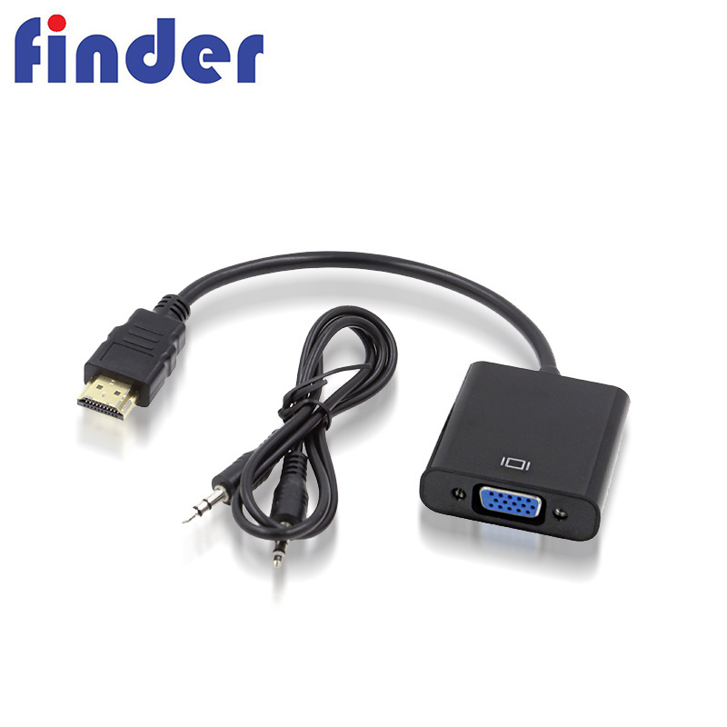 1080p HDMI to VGA Adapter Male to Female Cable Converter with Audio Output