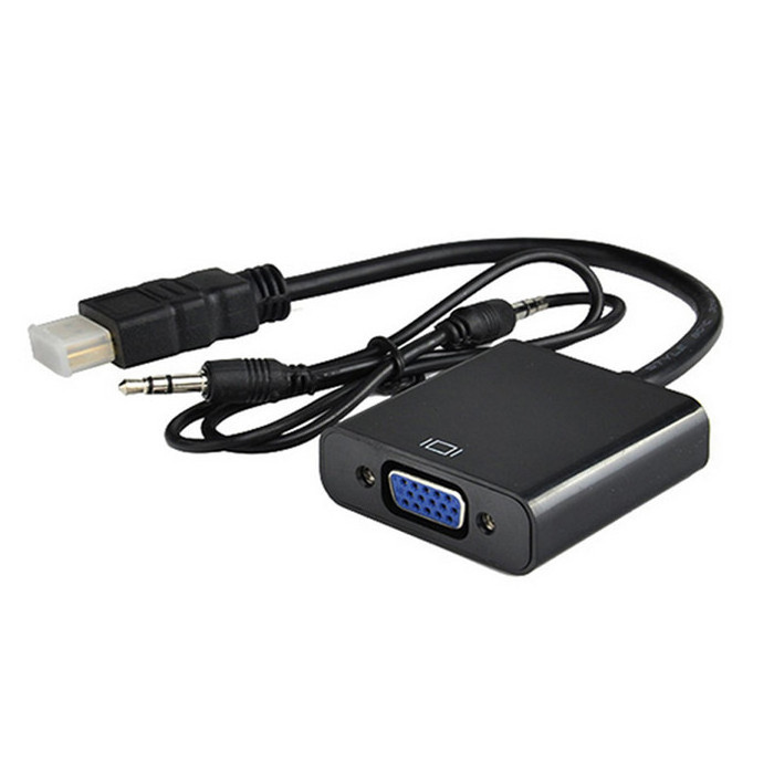 1080p HDMI to VGA Adapter Male to Female Cable Converter with Audio Output