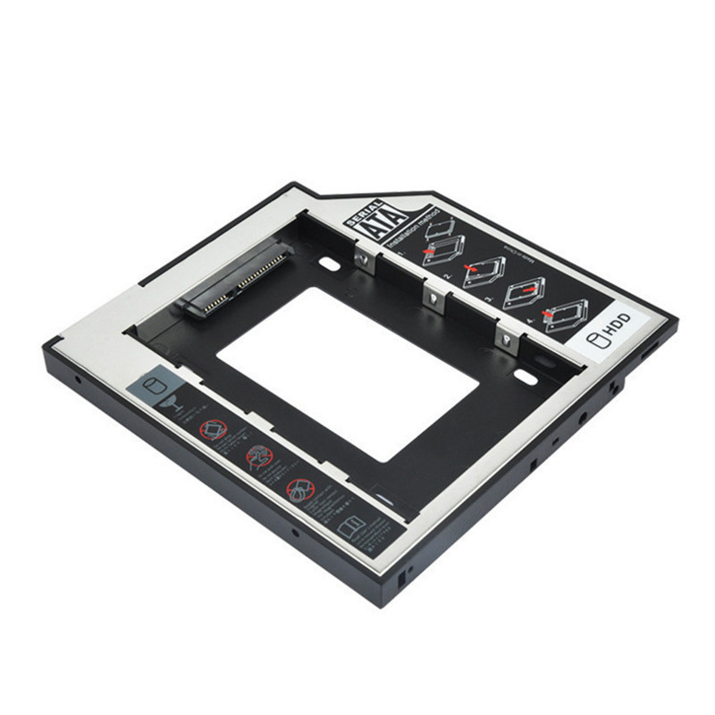 Second HDD Caddy 2nd SATA HDD Hard Disk Drive Bay for Laptops CD-ROM DVD-ROM Internal Hard Drive Enclosure