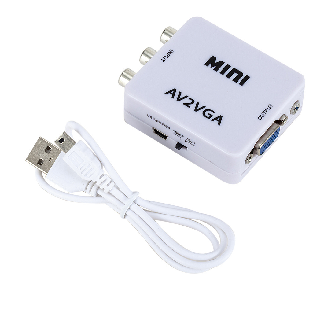 RCA CVBS AV TO VGA Adapter AV2VGA video Converter