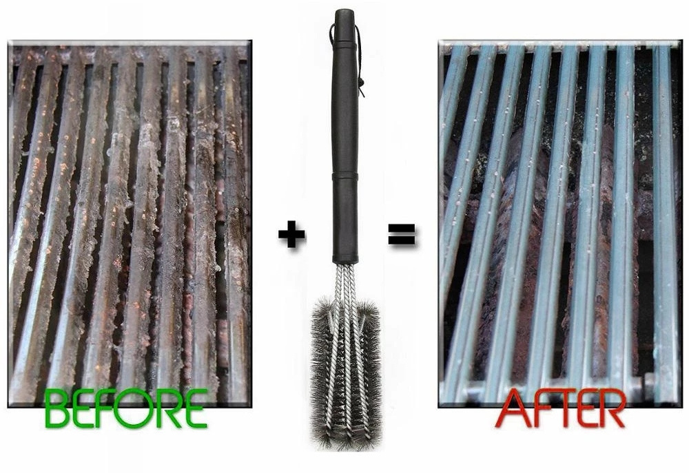 FINDKING Extra Strong BBQ Cleaning Accessories Stainless Steel Grill Brush and Scraper Kitchen and Cif BBQ Cleaner