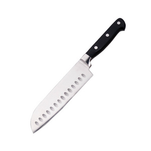 FINDKING Japanese Style ABS Single Steel Head 7 Inch Chef Santoku Knife Stainless Steel  Slicer Meat Chopper Kitchen Knife