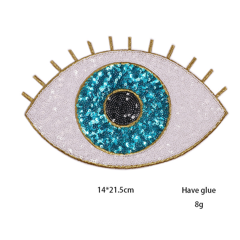 Eyes beaded sequins embroidery iron-on sew-on patch sequins eyes patch