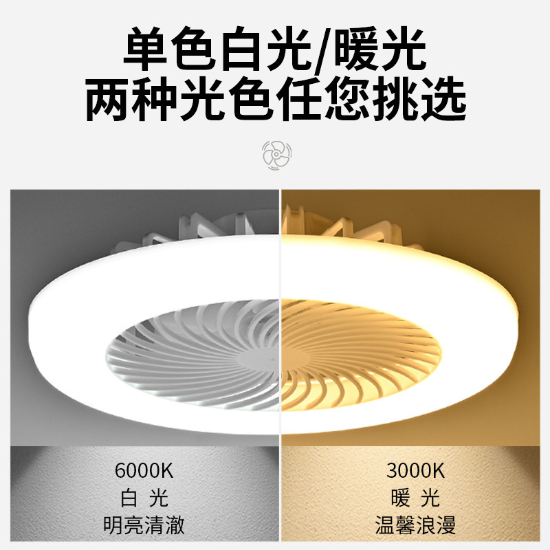 New led fan light e27 screw home living room tea table ceiling fan light remote control shift bedroom energy-saving light bulb