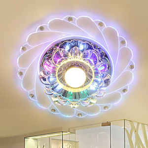 Crystal aisle light led acrylic balcony light round RGB ceiling light