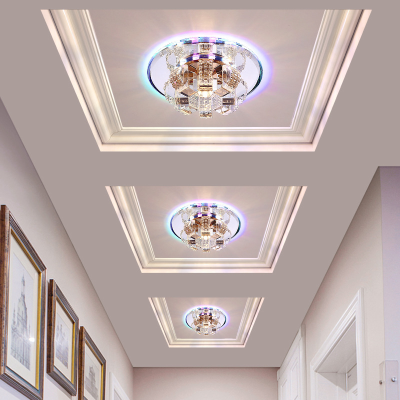 Crystal aisle light creative simple modern entrance light hallway corridor balcony ceiling light