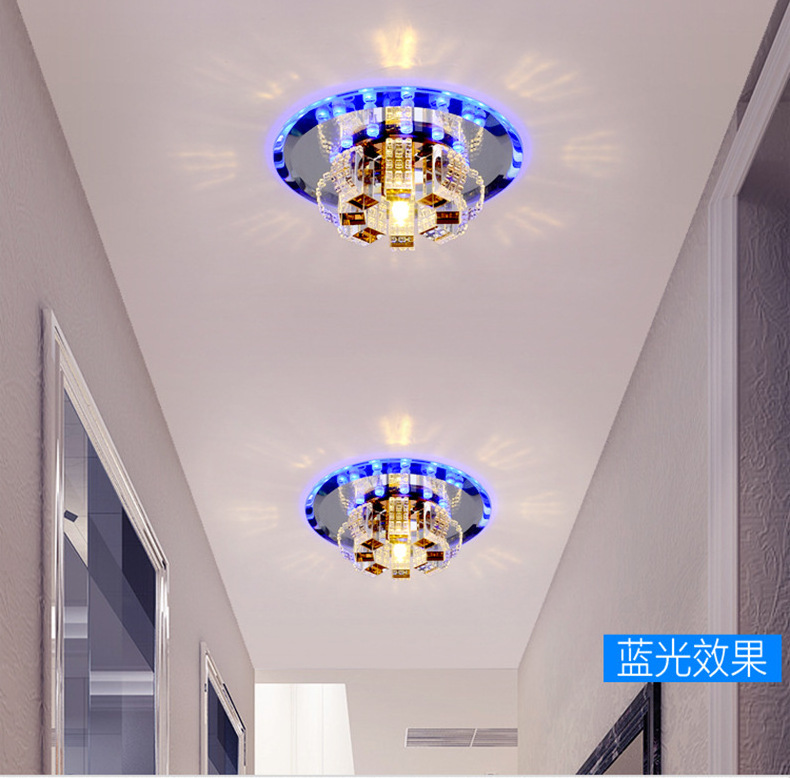 Crystal aisle light creative simple modern entrance light hallway corridor balcony ceiling light