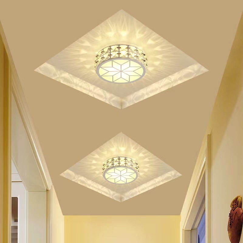 Modern simple hallway lights hallway led interior lights Foyer living room crystal lights