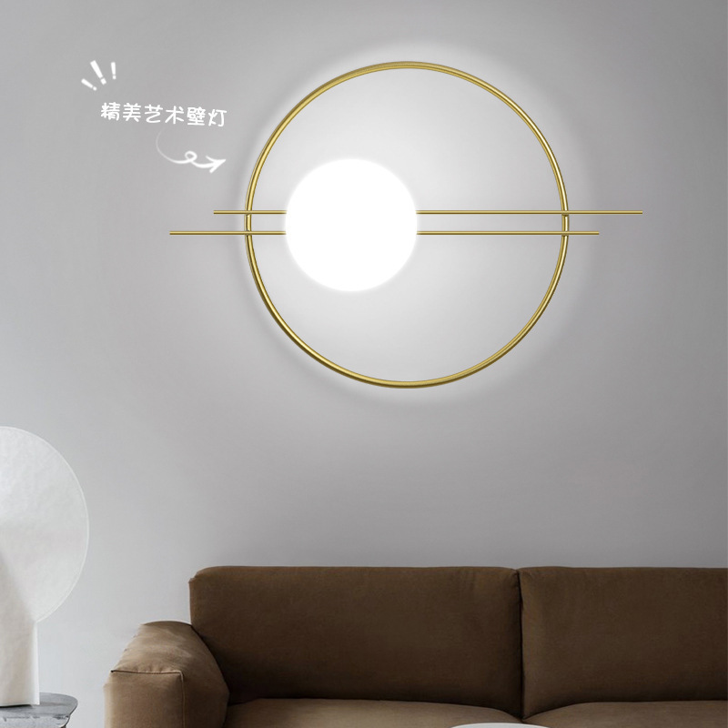 Modern simple creative glass wall lamp Nordic study corridor exhibition room bedroom bed led lamp