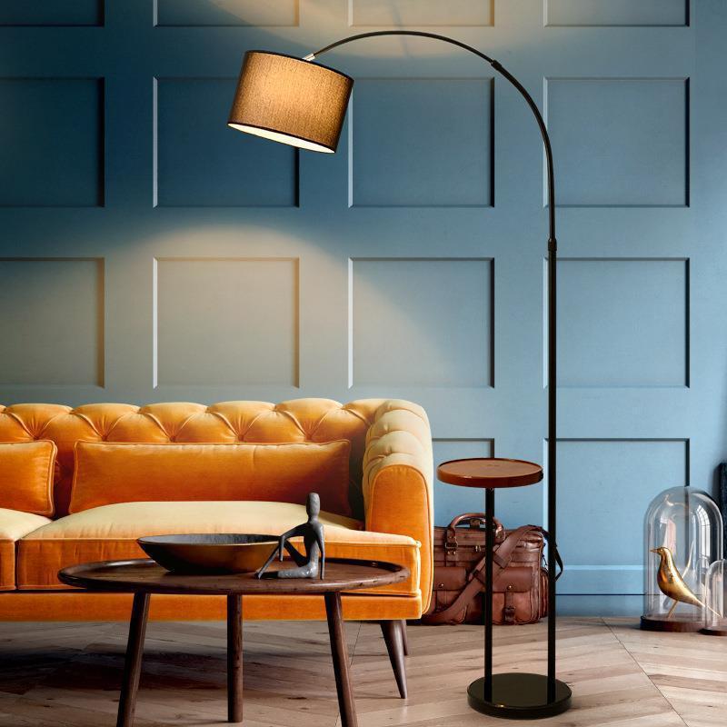 Coffee table fishing light floor lamp Nordic modern sofa side metal creative bedroom bedside lamp