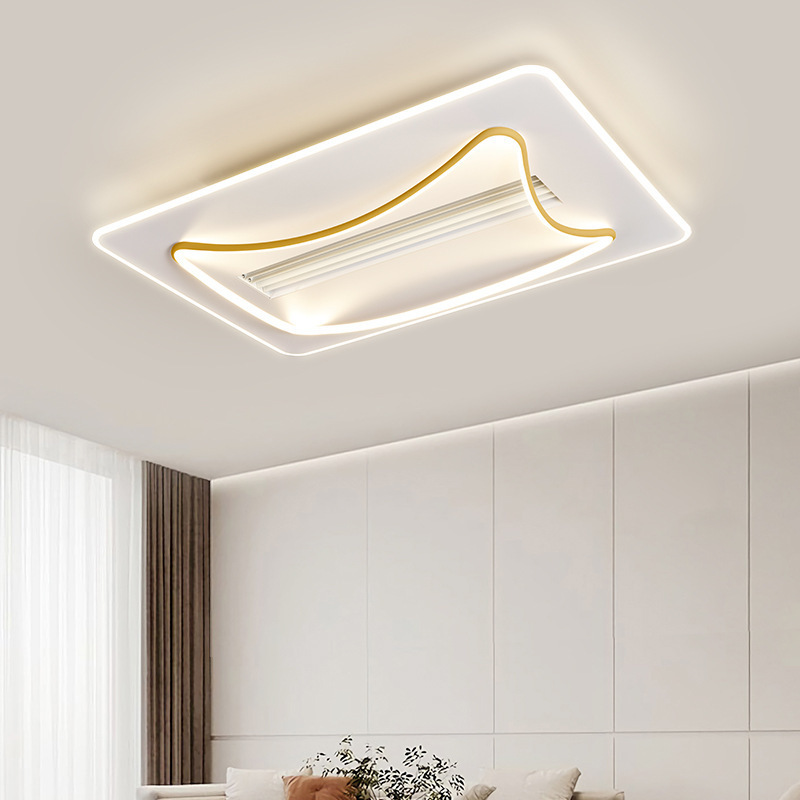 Full spectrum high display non-blade fan ceiling light household living room double wind wheel bedroom non-blade fan light