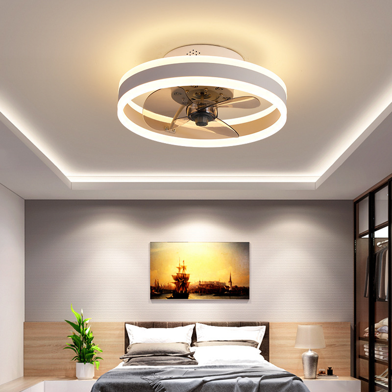 Bedroom ceiling fan lamp Restaurant balcony LED ceiling lamp household fan lamp