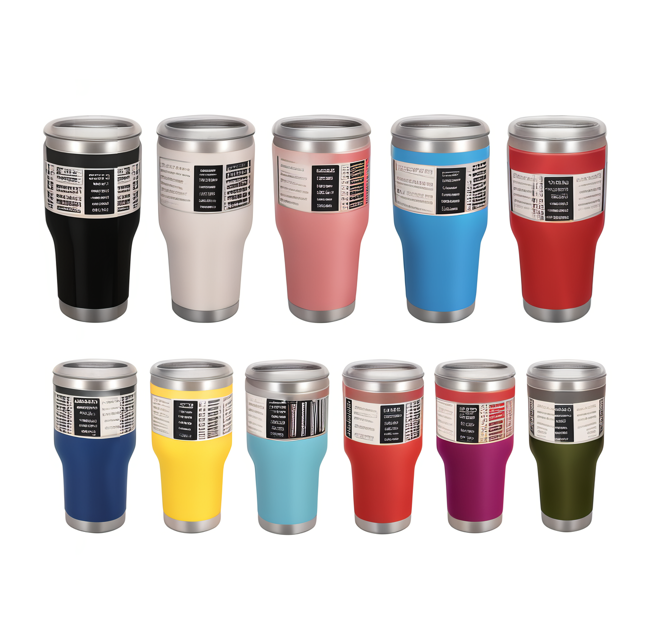 30 oz 20 oz Yetyys Tumbler With Handle Vacuum Stainless Steel Insulated Travel Mug With Magnetic Lids