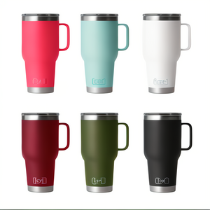 30 oz 20 oz Yetyys Tumbler With Handle Vacuum Stainless Steel Insulated Travel Mug With Magnetic Lids