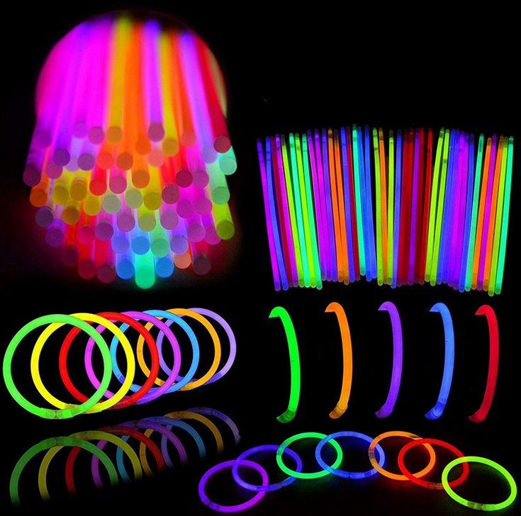 Multicolor 22 Inch Glow Stick Necklace Toys For Kids