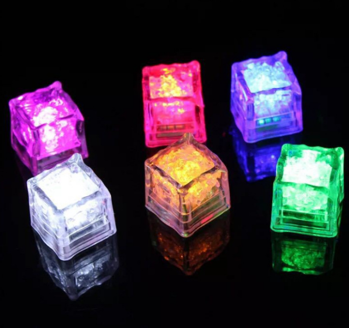 7 Color LED Ice Cubes Flash Auto Changing Colorful Crystal Cube Water-Activated Light-up For Bar Party Favor