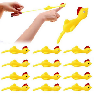 TPR Soft Slingshot Chicken Decompression Toy Turkey Shape Launch Tricky Toys For Kids