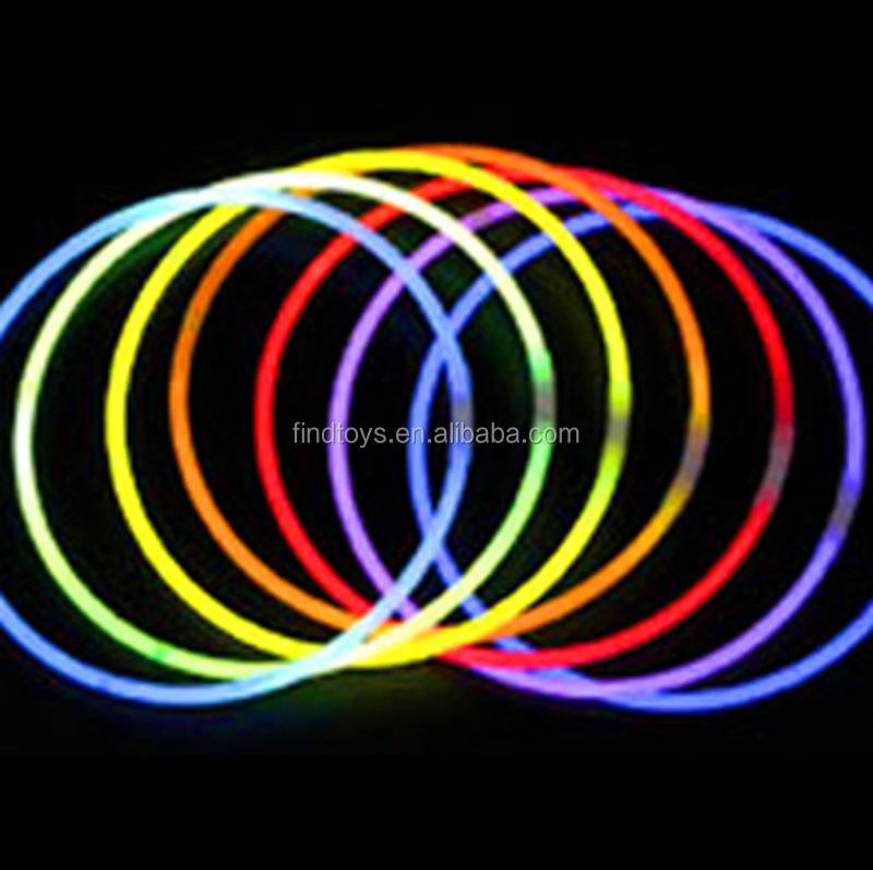 customized 22 inch light up glow stick colorful promotional light glows stick bracelet gift