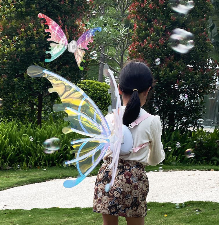 Magic Electric Led Fairy Butterfly Wings Flying Automatically Swing Wings Back Decoration Gift For Children And Adult