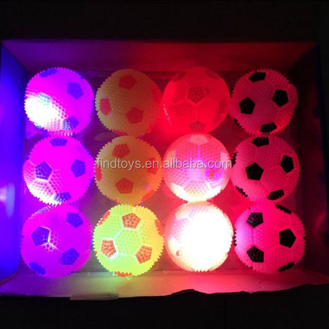 Wholesale led light bouncy ball flash soccer ball dog play light up pet toys